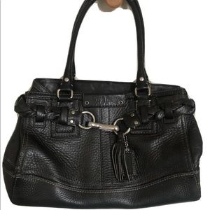 Hand crafted authentic Coach leather bag